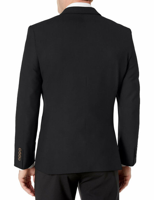Amazon Essentials Men's Slim-Fit Stretch Blazer Black Size 44 Button-Front