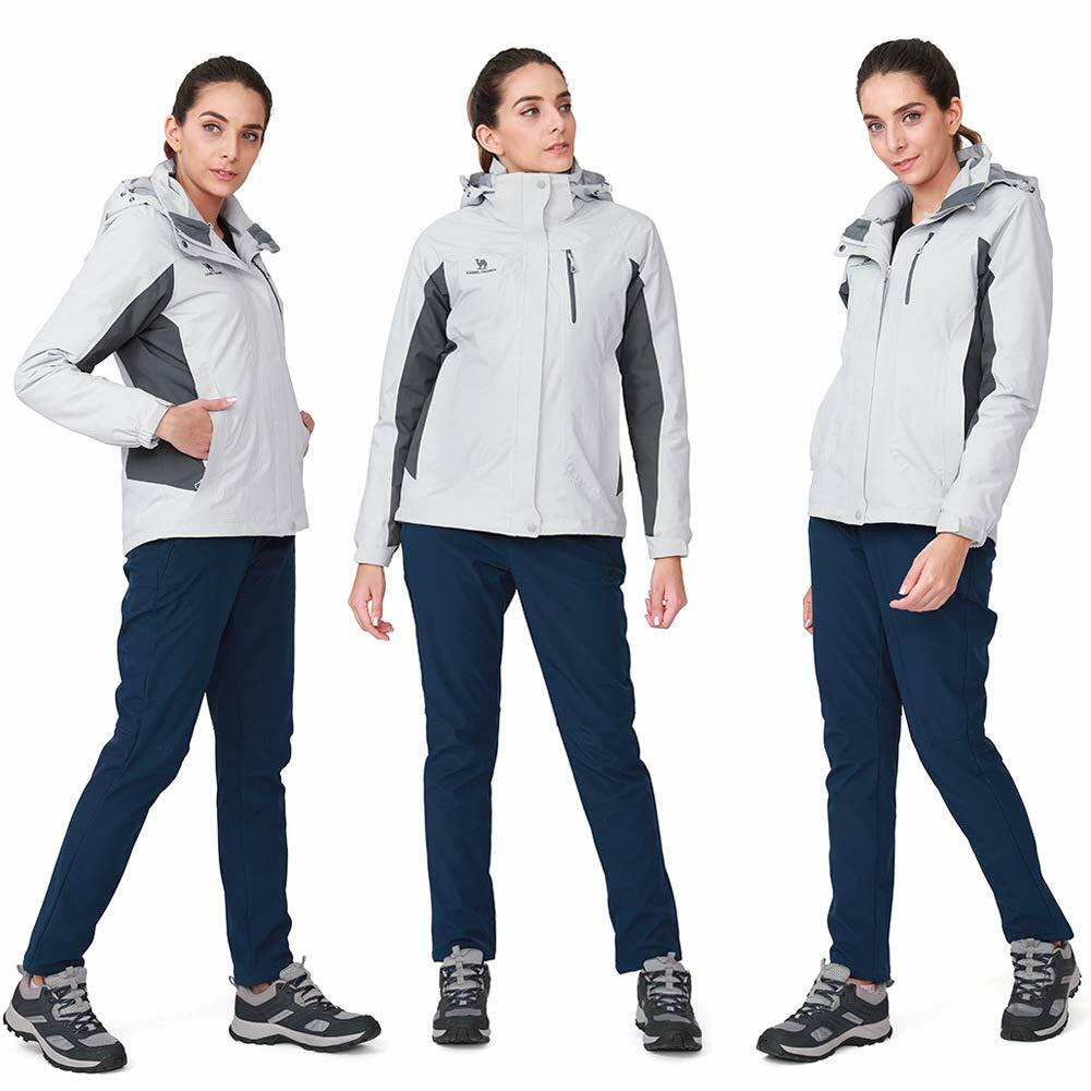 CAMEL CROWN Women's Ski Jacket 3-in-1 Waterproof Windproof Fleece Size XXXL