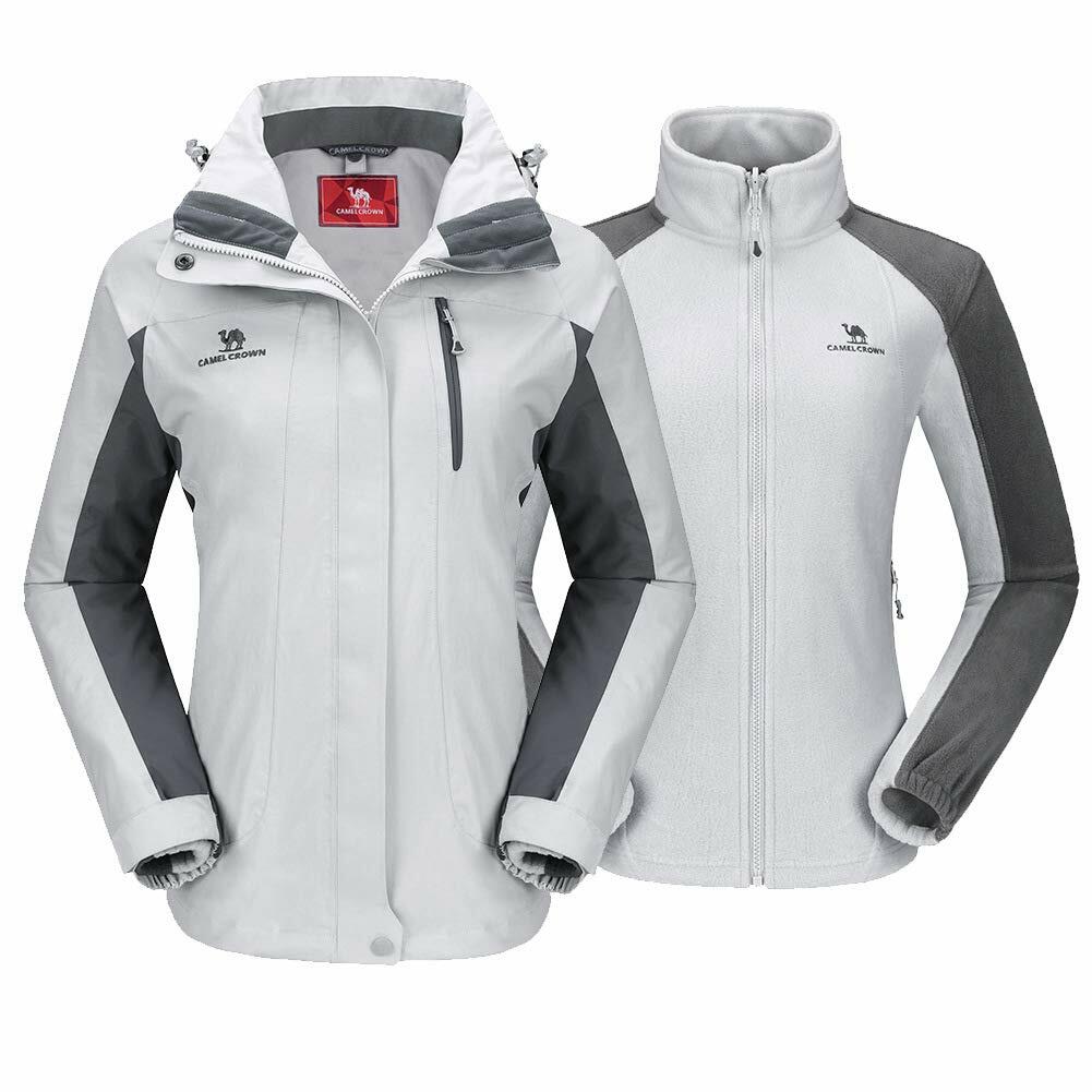 CAMEL CROWN Women's Ski Jacket 3-in-1 Waterproof Windproof Fleece Size XXXL