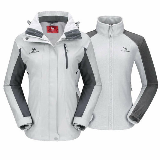 CAMEL CROWN Women's Ski Jacket 3-in-1 Waterproof Windproof Fleece Size XXXL