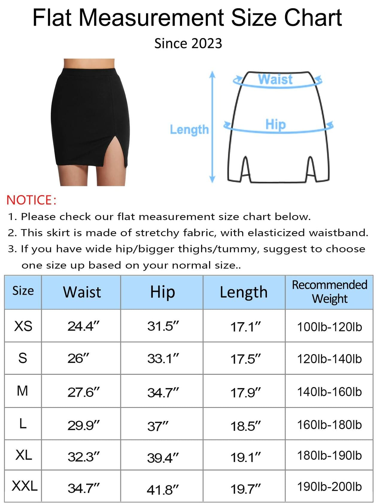 MANGOPOP Women's Ribbed Bodycon Mini Skirt High Waist Size S