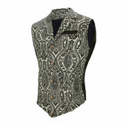 Century Star Men's Gold Vest Steampunk Pirate Western Formal XXL