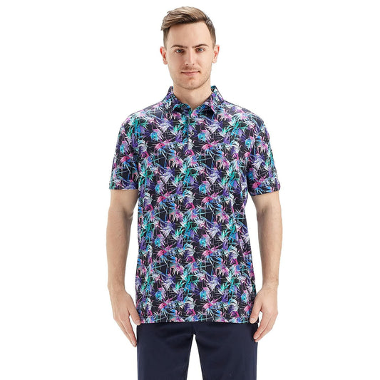Motley Leaf Men's Dry Fit Golf Polo Shirt Moisture Wicking Size XL