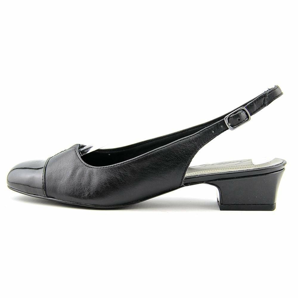 [Like_new] Trotters Womens Dea Black Extra Narrow Slingback Heels Size 7
