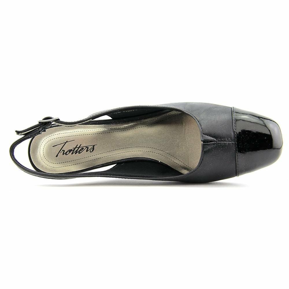 [Like_new] Trotters Womens Dea Black Extra Narrow Slingback Heels Size 7