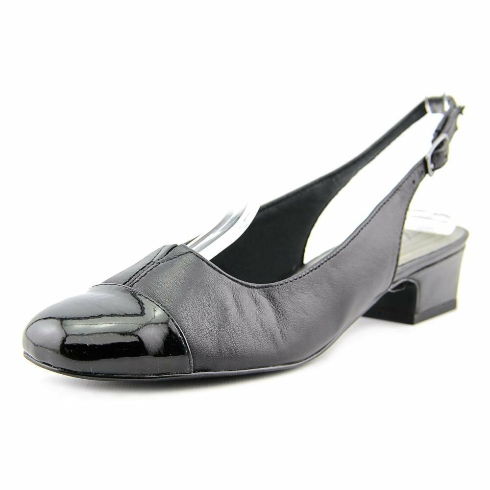 [Like_new] Trotters Womens Dea Black Extra Narrow Slingback Heels Size 7
