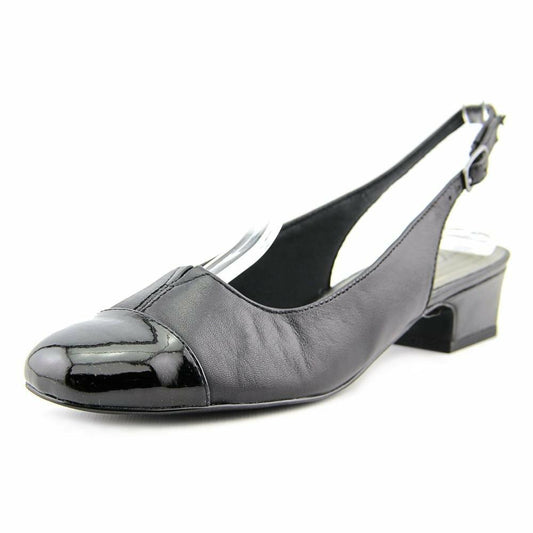 [Like_new] Trotters Womens Dea Black Extra Narrow Slingback Heels Size 7