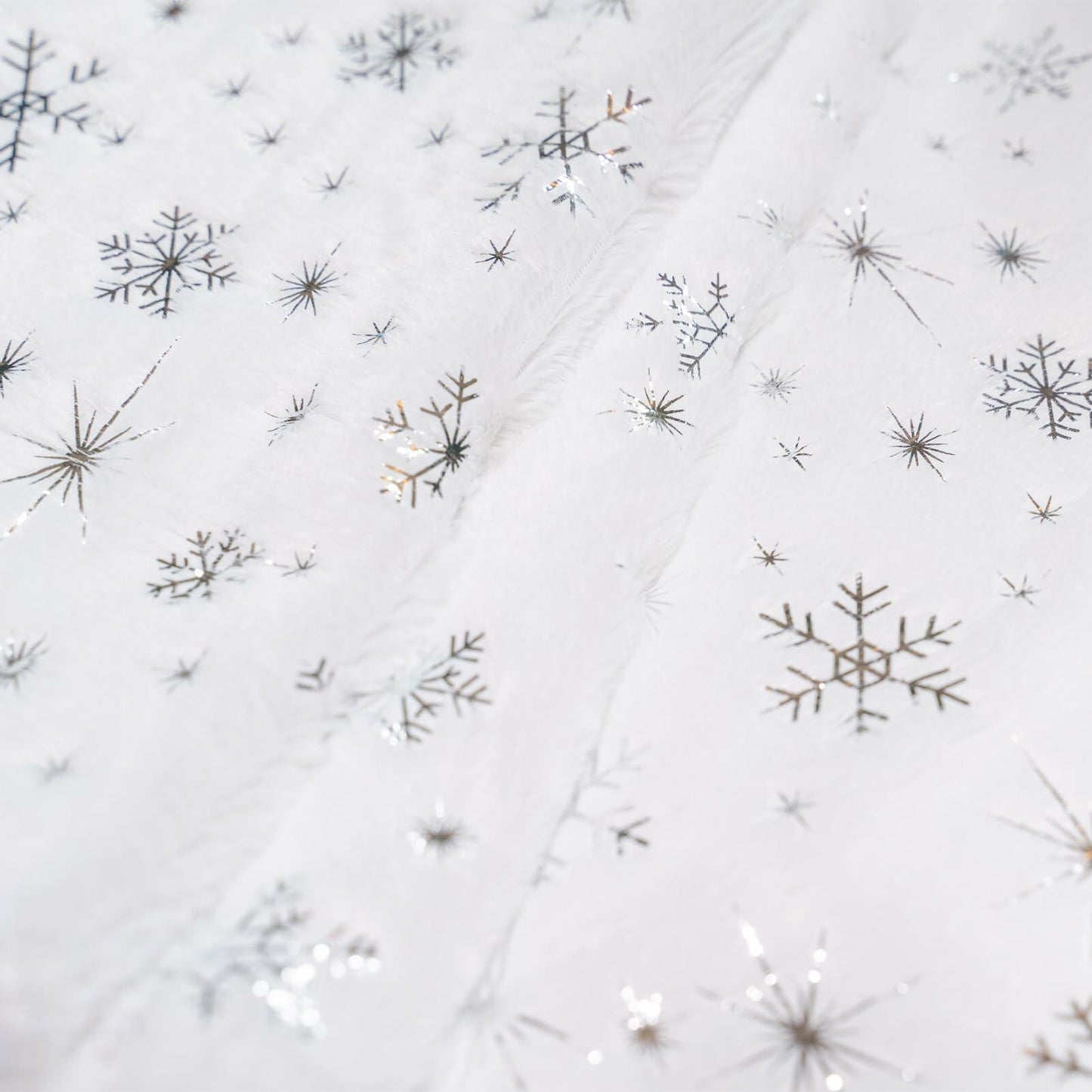 4-Pack Mini Christmas Tree Skirts 15" White Xmas Holiday Decor