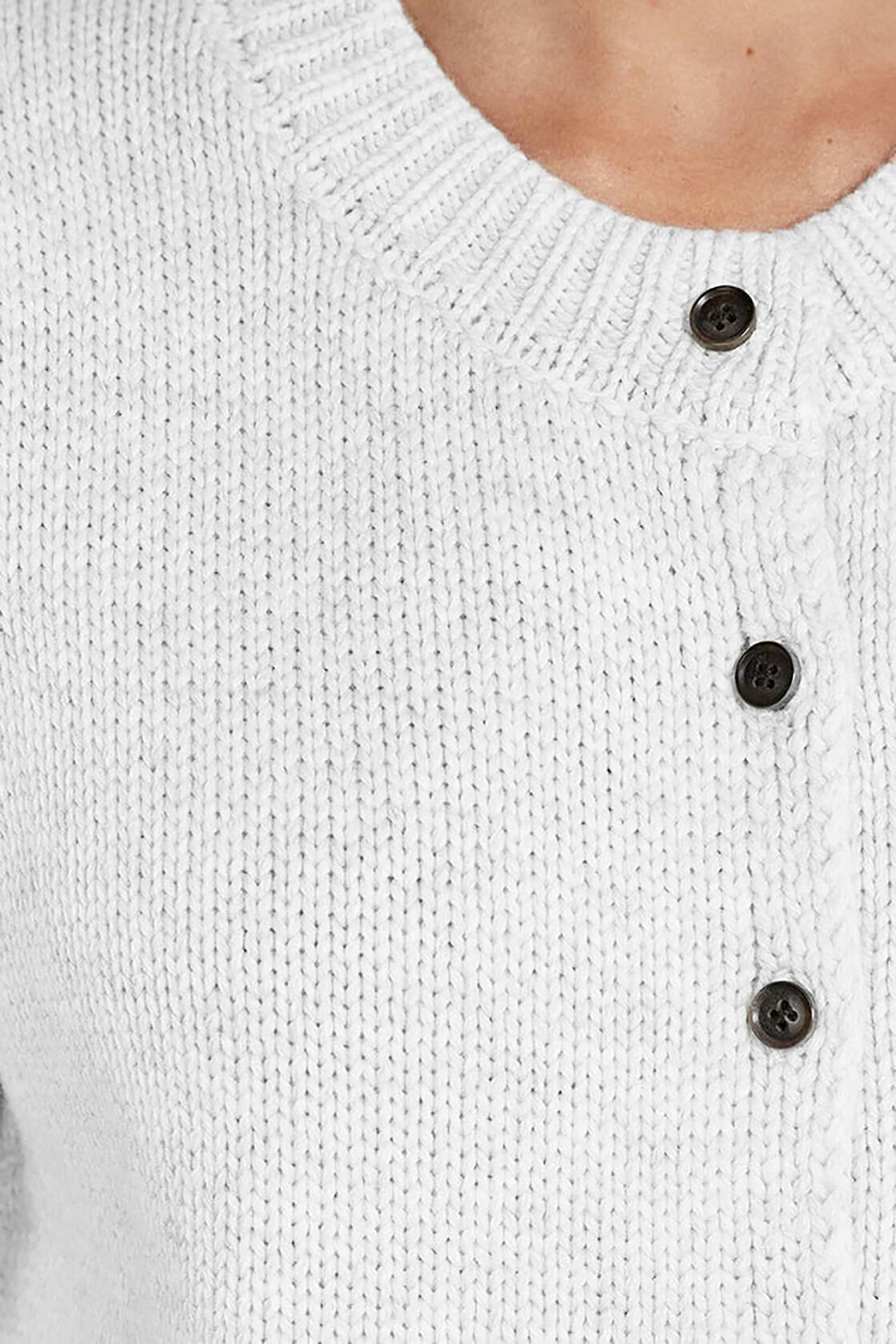 Cioatin Women Knit Sweater Vest Sleeveless Button Down White - Size M