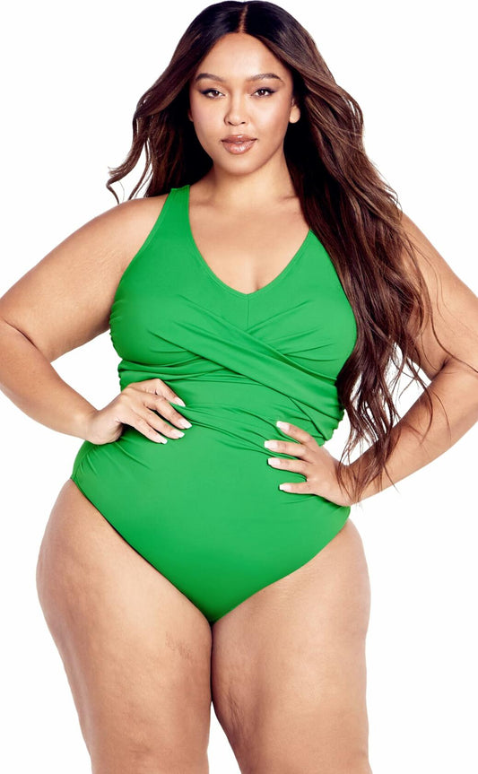 EVANS Women's Icon 1 Piece Emerald Swimsuit Size 16