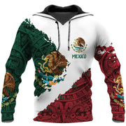 FAYBA Mexican Hoodie 3D Print Casual Pullover White 2XL Aztec Style