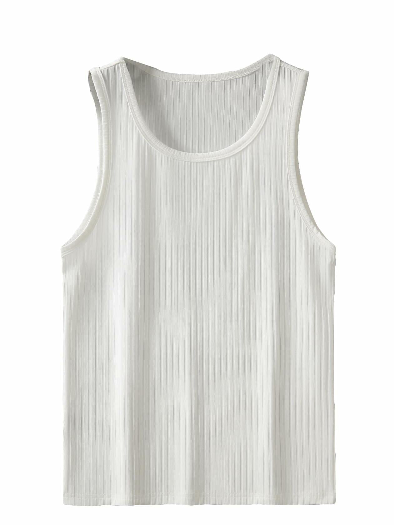 COZYEASE Men's Rib Knit Sleeveless Tank Top Green Small Casual Bodycon