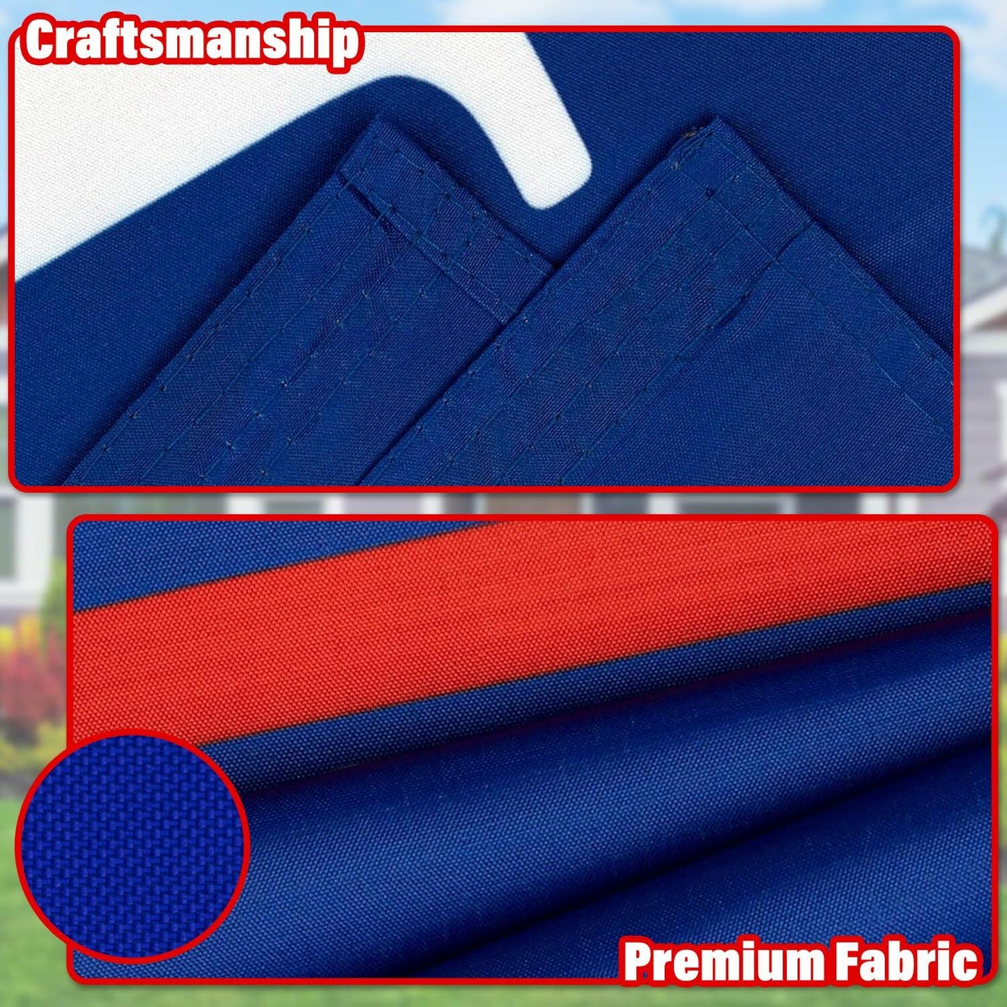 WHGJ Trump 2024 Flag 3x5 ft Blue Double Sided Heavy Duty Durable Polyester