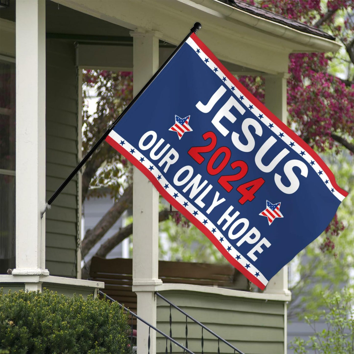 YISIDAI Jesus 3x5 Double Sided Christian Faith Outdoor Yard Banner Flag