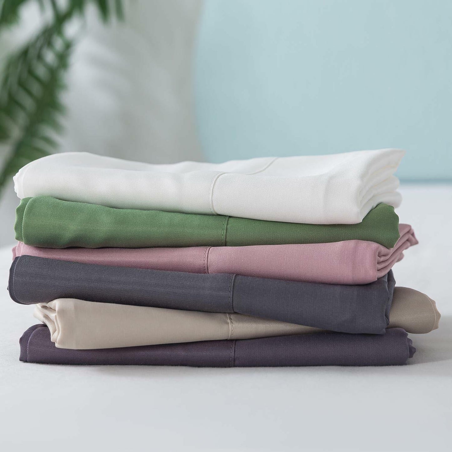 Moccabebe 2 Pc King Size Pillowcases 20x36 Grey Cooling Bamboo Rayon Soft