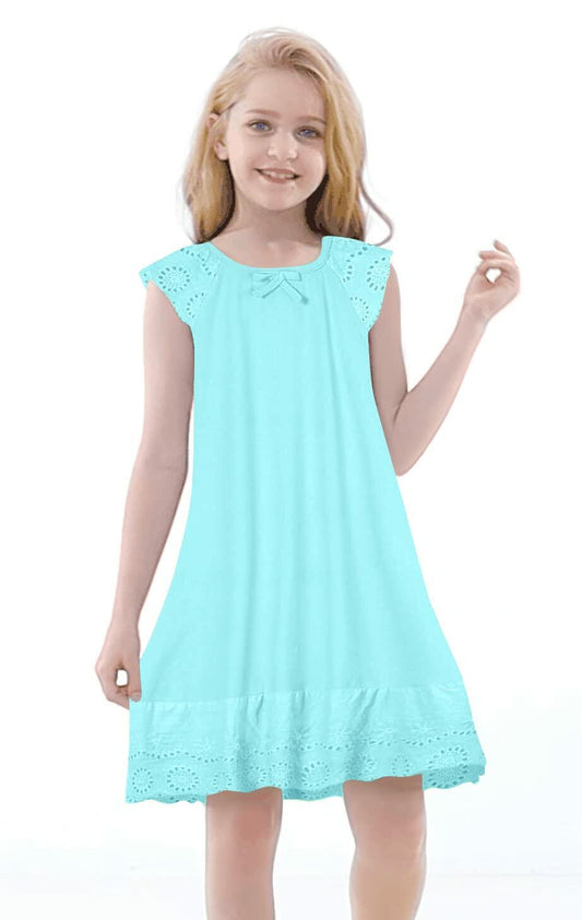 Vieille Kids Nightgown Turkey Print Soft Girls Sleepwear Size 10-12
