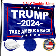 WHGJ Trump 2024 Flag 3x5 ft Blue Double Sided Heavy Duty Durable Polyester