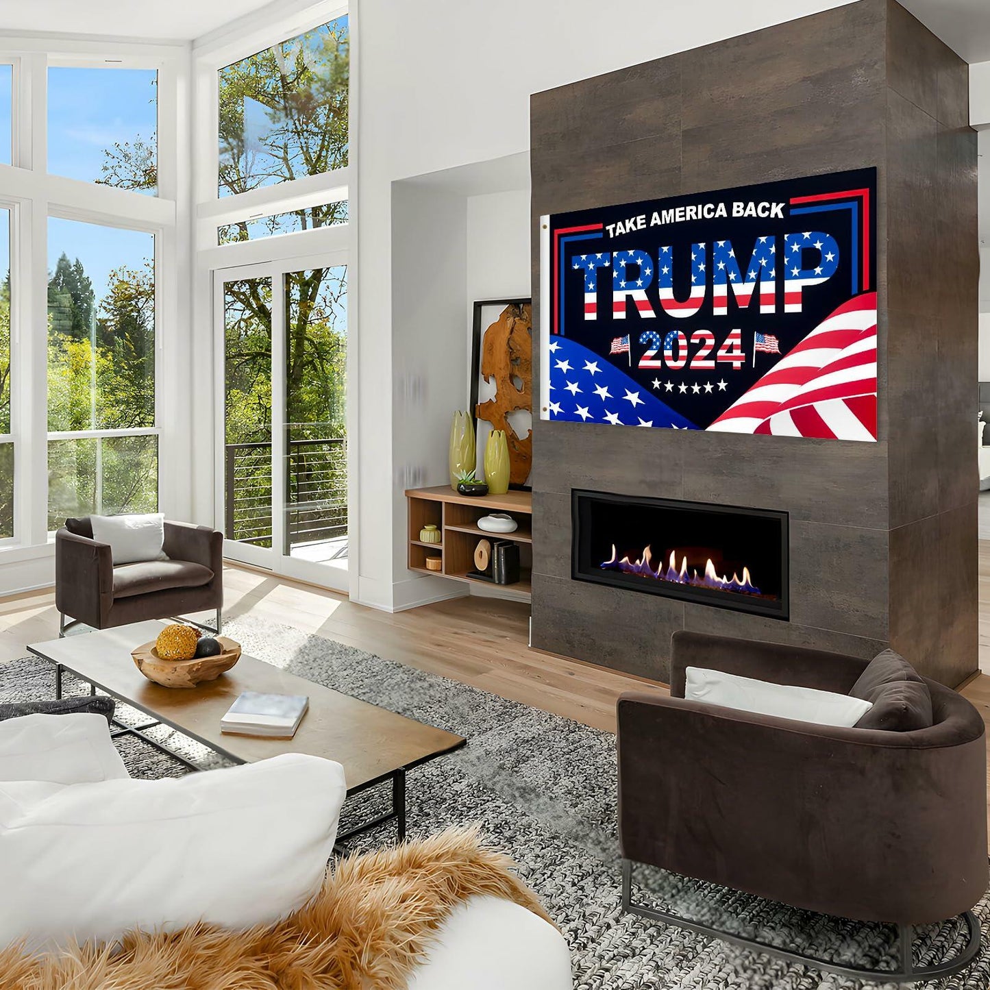Trump 2024 Flag 3x5 FT Double Sided UV Resistant Banner with 2 Brass Grommets
