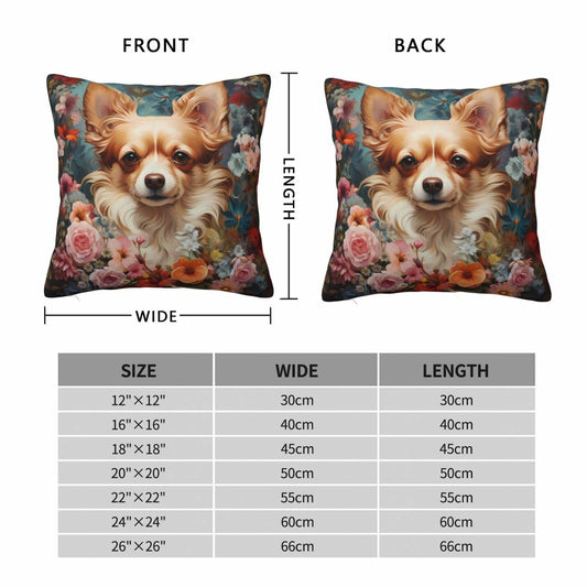 Keebik William Morris Dog Throw Pillow Cover Vintage Style Soft 18x18 Inch