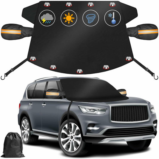 2024 Upgrade Car Windshield Cover 600D Oxford Fabric Heavy Duty Snow Protector