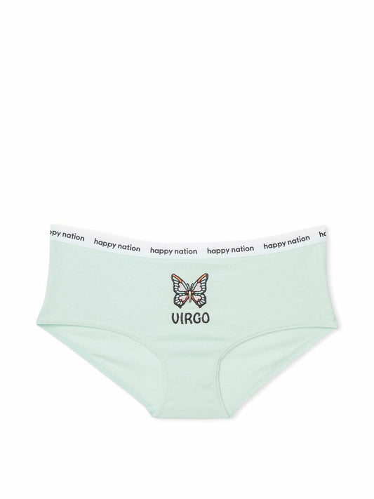 Happy Nation Girls Comfy Cotton Logo Hipster Underwear Medium Beach Glass Virgo