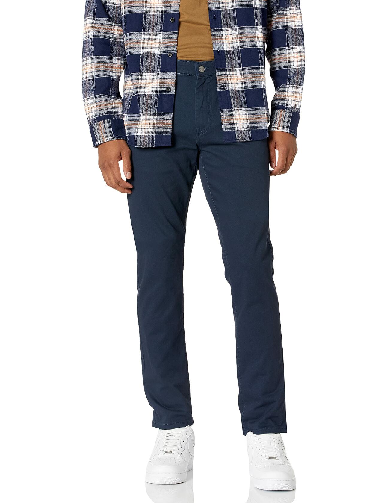 Amazon Essentials Men's Slim-Fit Stretch Twill Pants Navy Size 34x30