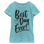 Disney Girl's Best Day T-Shirt Medium Tahiti Blue Girls Apparel