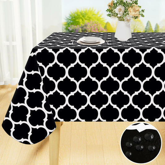Smiry Fall Rectangle Tablecloth Waterproof Vinyl 60x120 Rust & Yellow