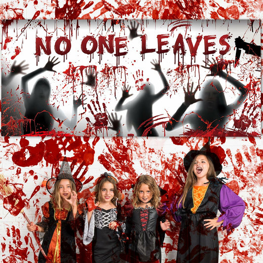 Halloween Party Decorations Scary Garage Door Cover 7x16 Ft