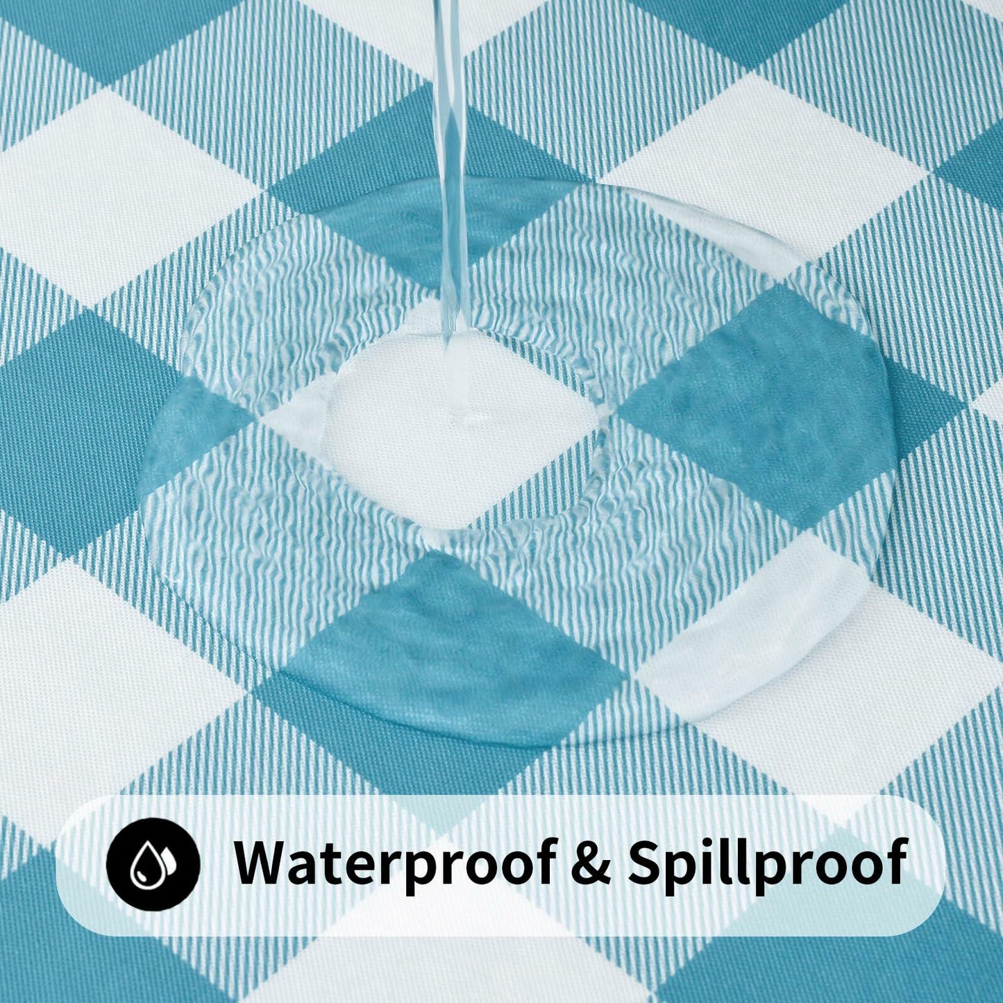 Smiry Rectangle Waterproof Vinyl Picnic Tablecloth 30x72 White Orange Plaid