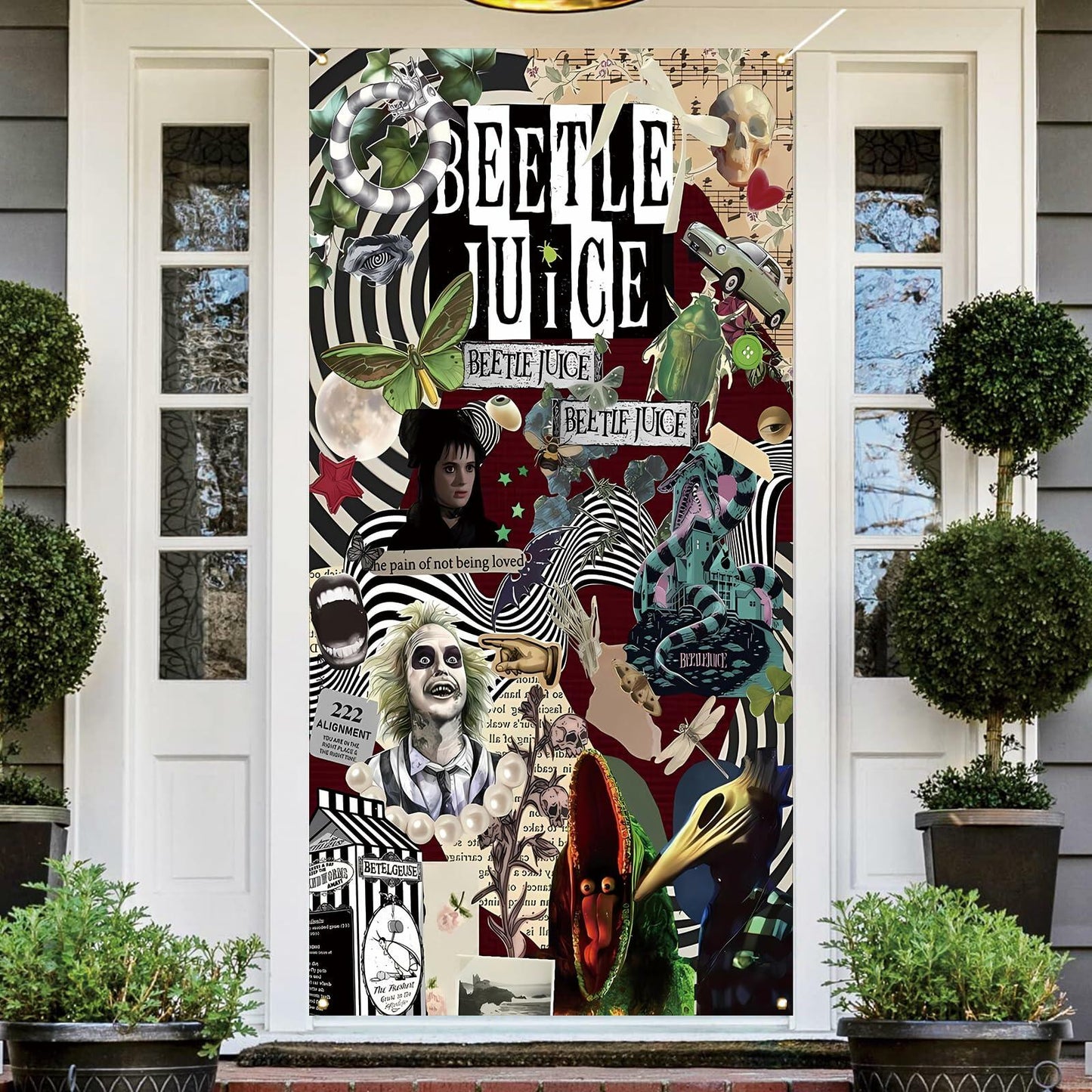 Halloween Door Cover Banner - Classic Horror Party Decoration Scary Movie Theme