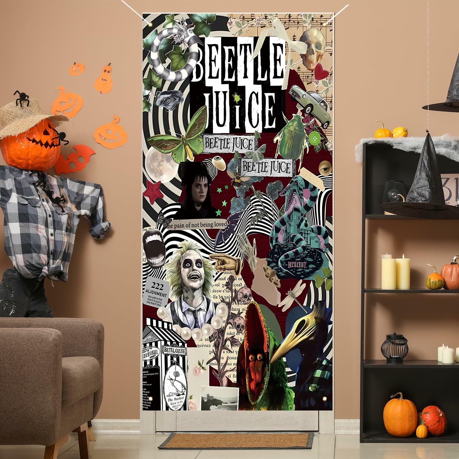 Halloween Door Cover Banner - Classic Horror Party Decoration Scary Movie Theme