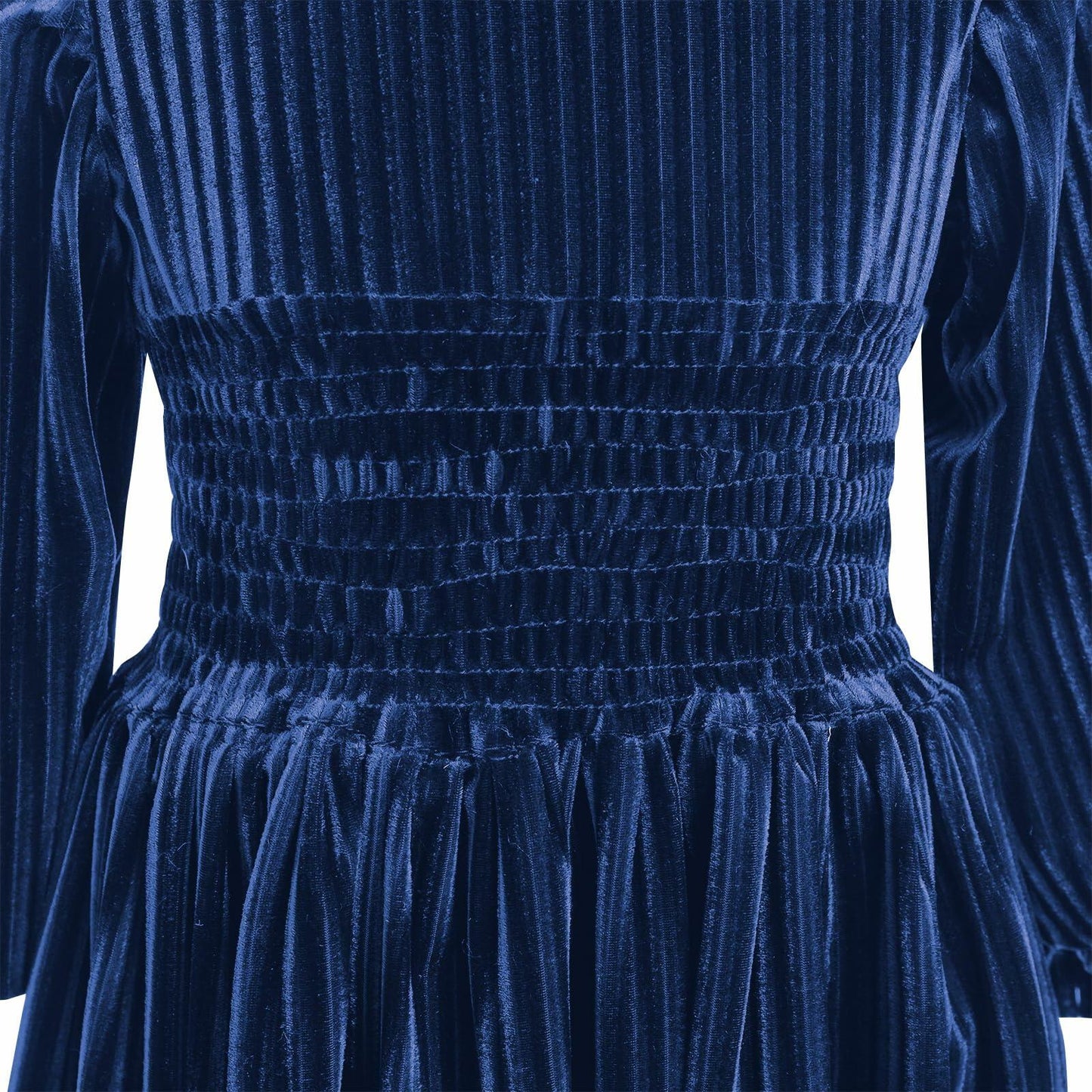 IMEKIS Toddler Velvet Christmas Dress Girls Blue Holiday Party Gown Size 4-5T