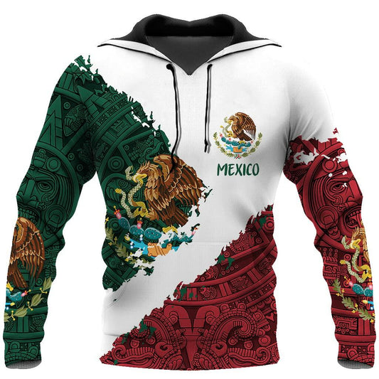 FAYBA Mexican Hoodie 3D Print Casual Pullover White Size 2XL