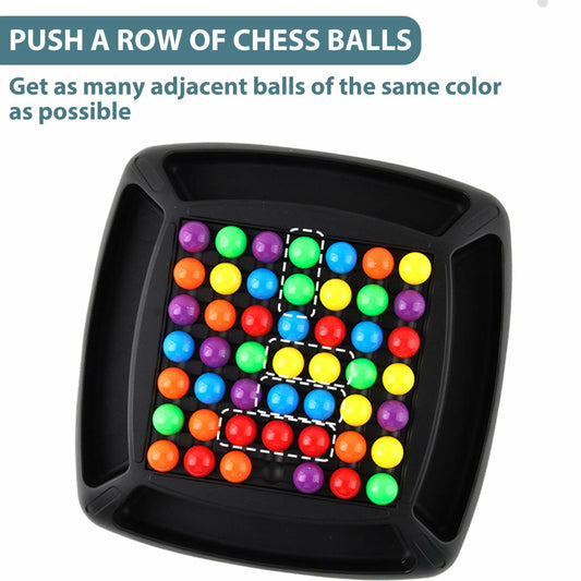Intellectual Chessboard Dual Duel Strategy Game 48 Pcs Colored Marbles New