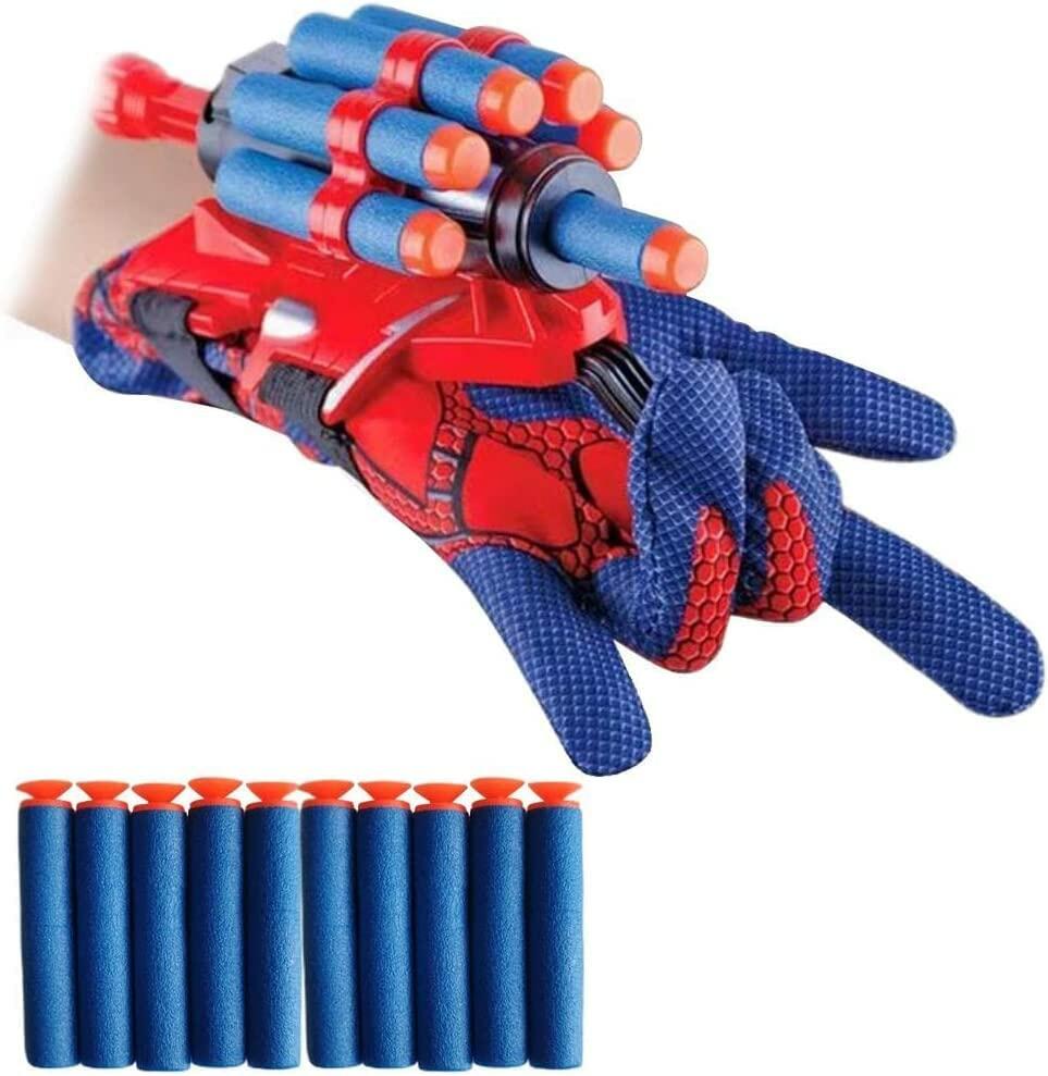 XEUOME Spider Gloves Web Shooter Toy Kids Wrist Set Black