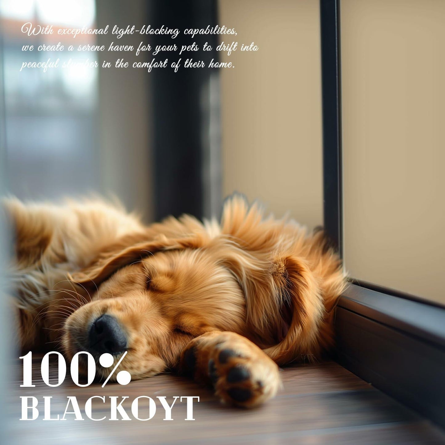 Jilron 100% Blackout Curtain 55"x80" Beige Travel Shade Room Light Block
