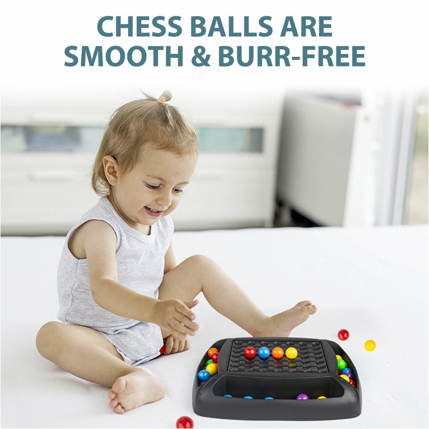Intellectual Chessboard Dual Duel Strategy Game 48 Pcs Colored Marbles New