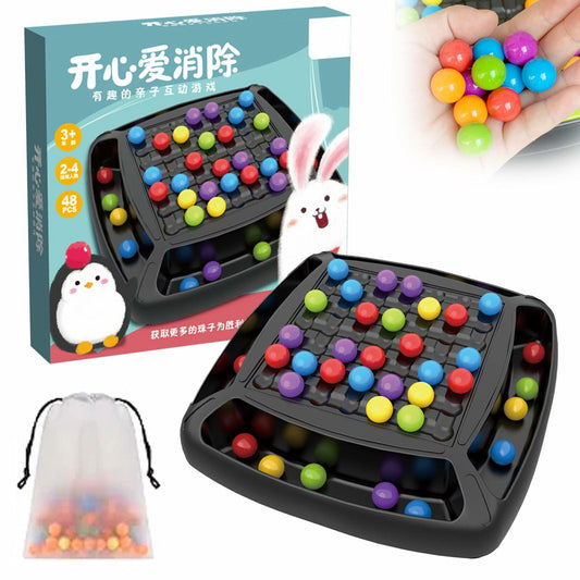 Intellectual Chessboard Dual Duel Strategy Game 48 Pcs Colored Marbles New