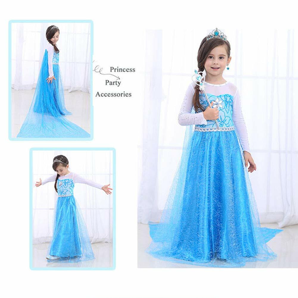 AMOR 8PCS Princess Dress Up Jewelry Set Toddler Girls Gloves Tiara