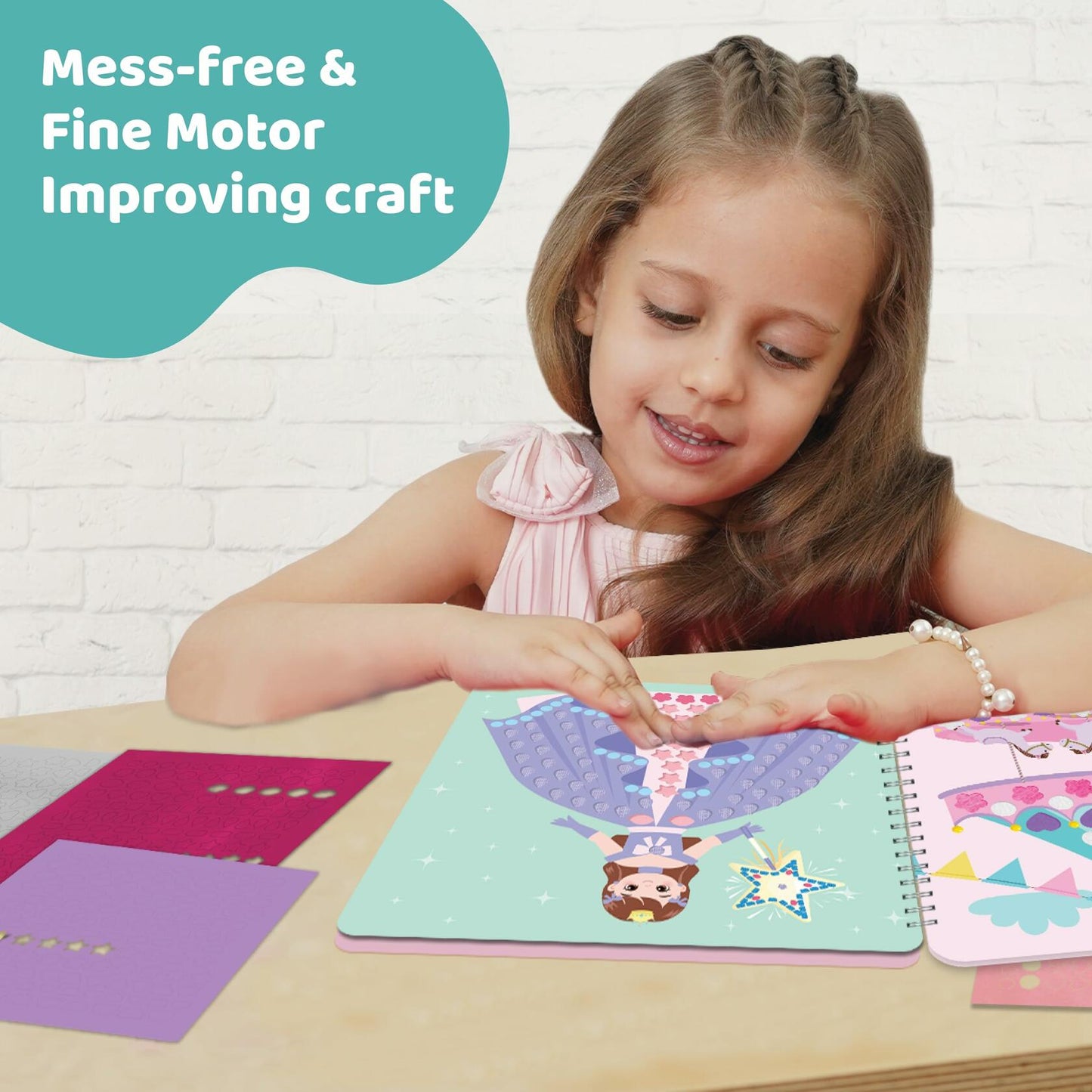 jackinthebox Sensory Craft Activity Kit Touch & Stick Textures No Mess