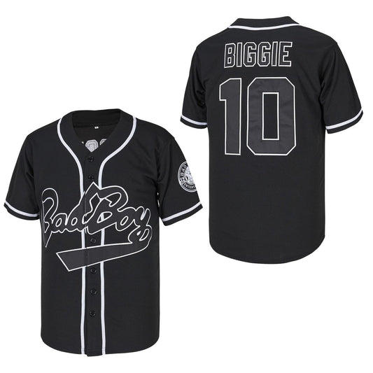 ACAIL Biggie Bad Boy Movie Baseball Jersey Stitched Black Size M