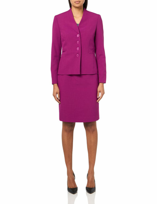 Le Suit Women's Black Jacket & Skirt Suit, Size 16, 2pc, NWT