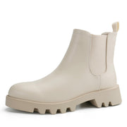 firelli Women Chelsea Ankle Booties Slip-On Winter Boots Ivory Size 9
