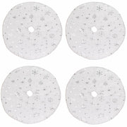 4pcs 15" Christmas Tree Skirt Set Mini Holiday Decoration