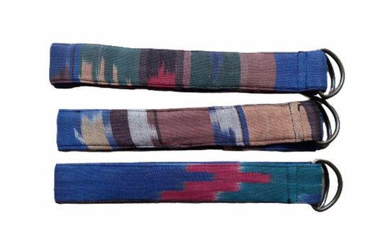 KVR Cotton Jacquard Ikat Patchwork Belt BLT613 XXL Multicolor Vintage