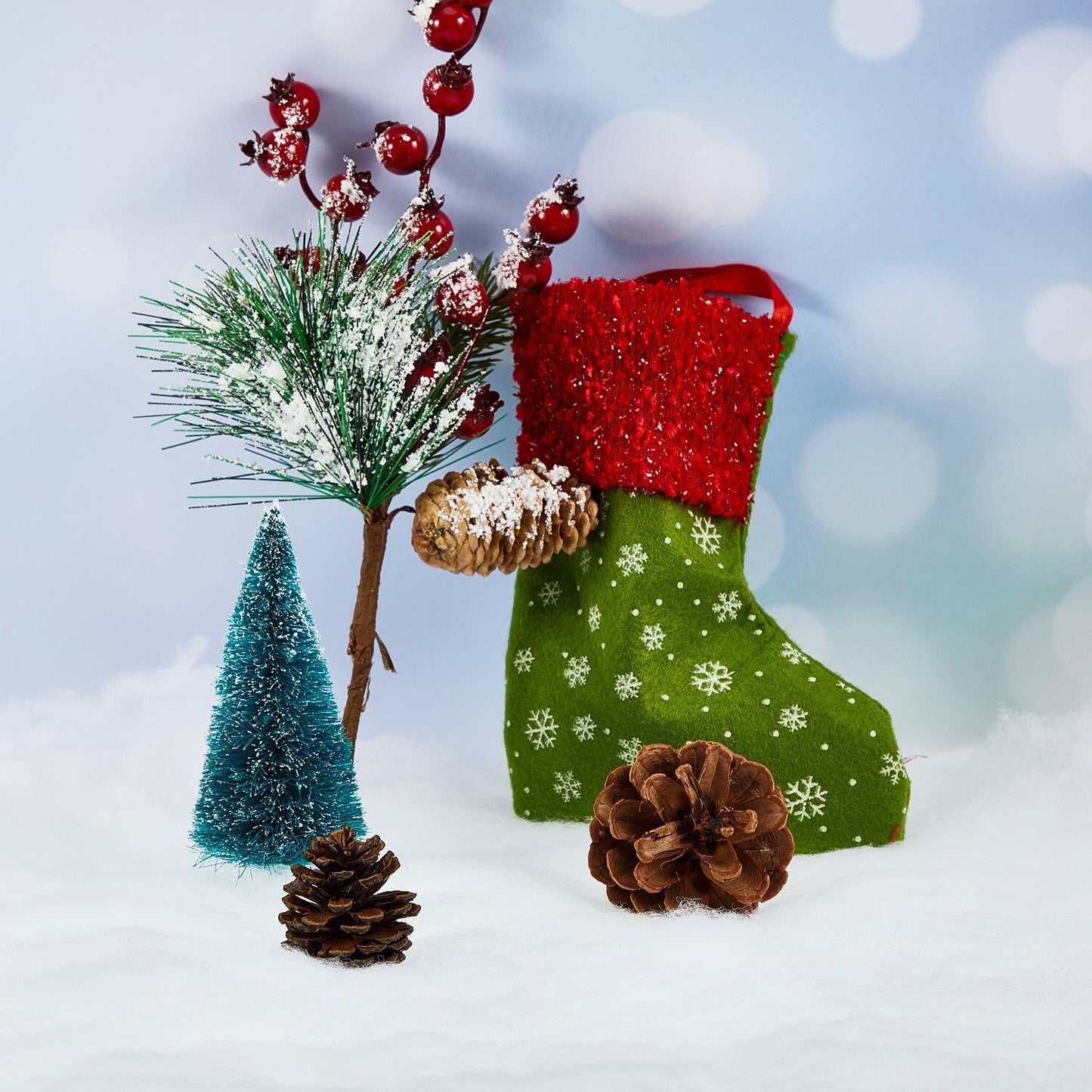 BBTO 2-Pack White Artificial Snow Blanket 5x6.6ft Christmas Decor Snow Sheet