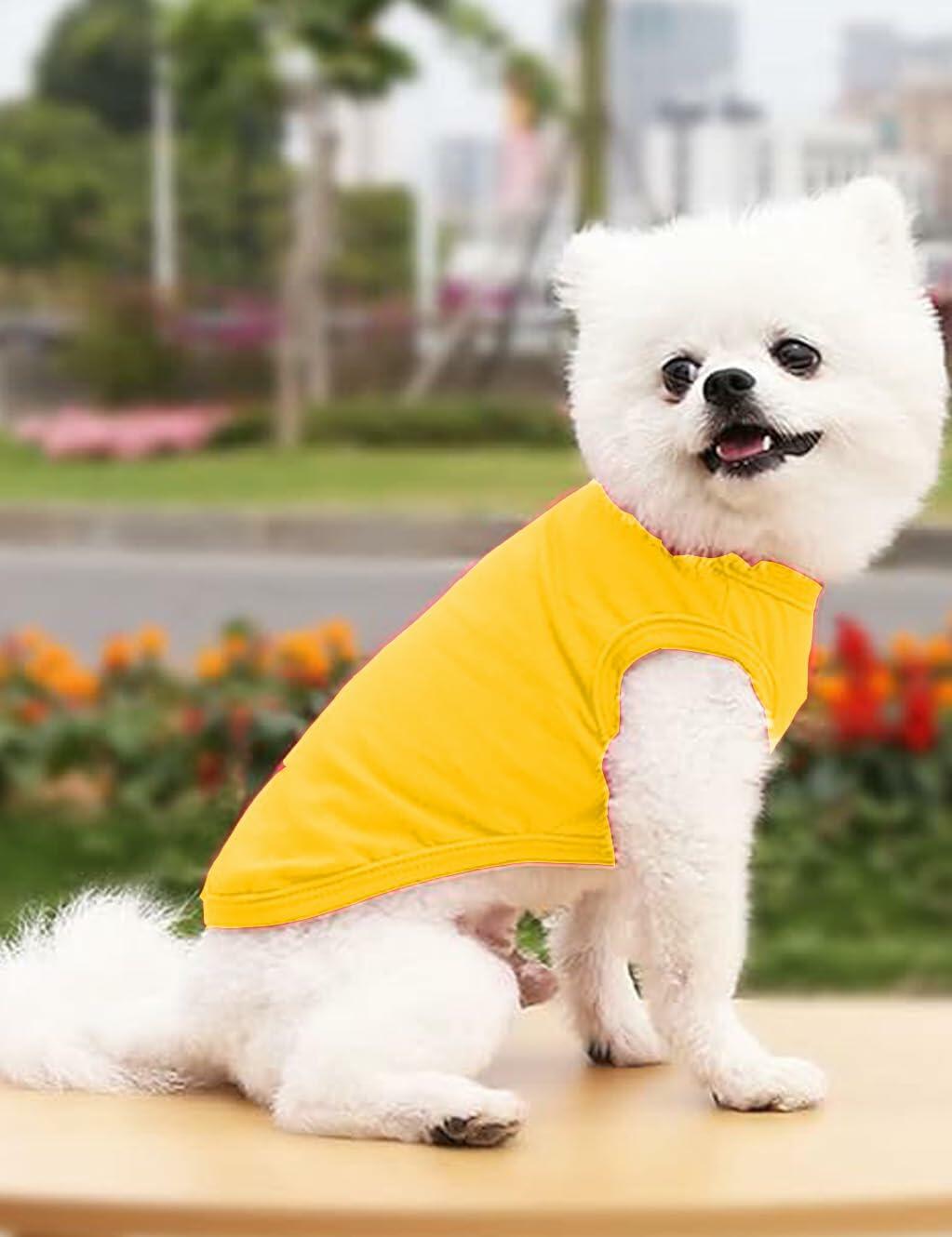 Cotton Dog Shirt Small Size Soft Breathable Sleeveless Vest for Small Dogs