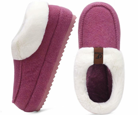 COFACE Womens Memory Foam Moccasin Slippers Pink Size 8 Arch Support
