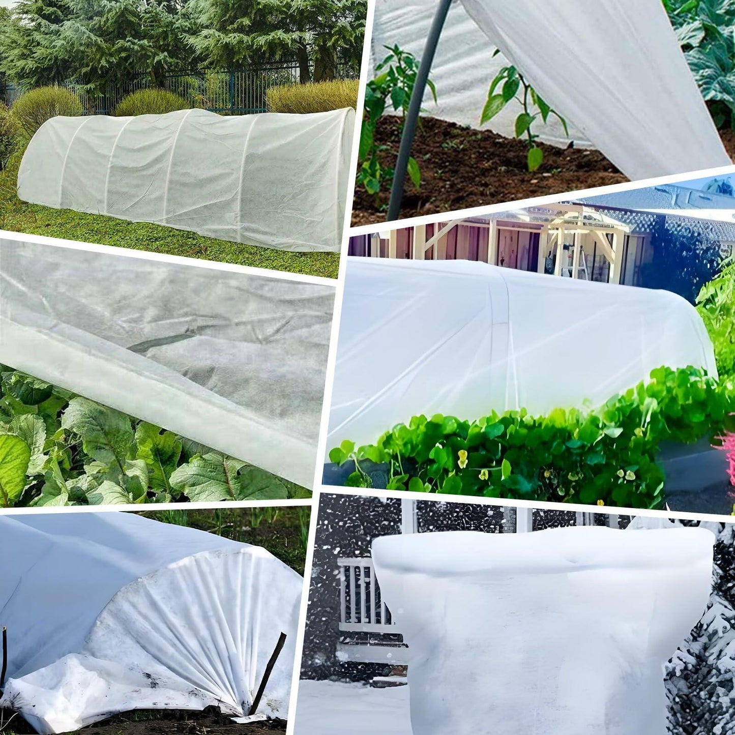 Scettar Plant Covers 2 Pack 6.6x16.5Ft Frost Protection Outdoor Garden Cover